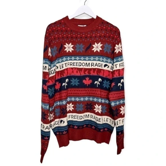 NWT Hulu The Handmaid’s Tale Let Freedom Rage Christmas Holiday Sweater Size‎ XL - Picture 2 of 11